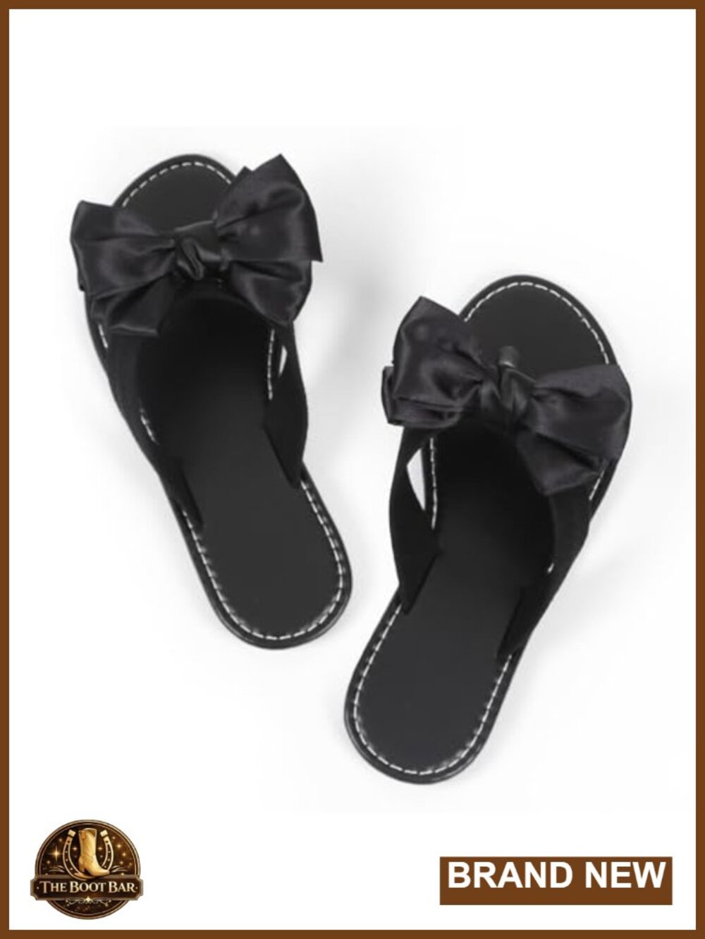 Satin Bow Flip Flops, Cute Flat Thong Sandals, Soft Comfort Non-Slip Rubber